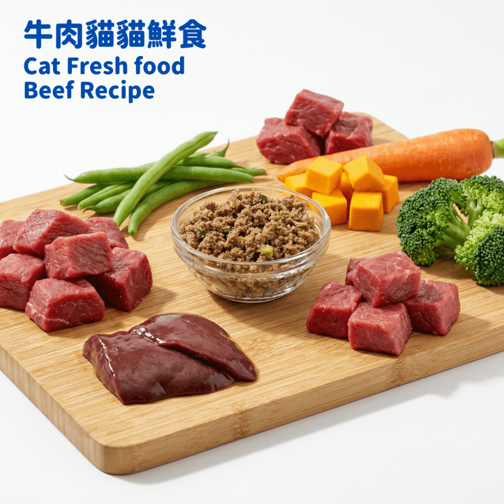 fresh cat food beef 牛肉貓貓鮮食