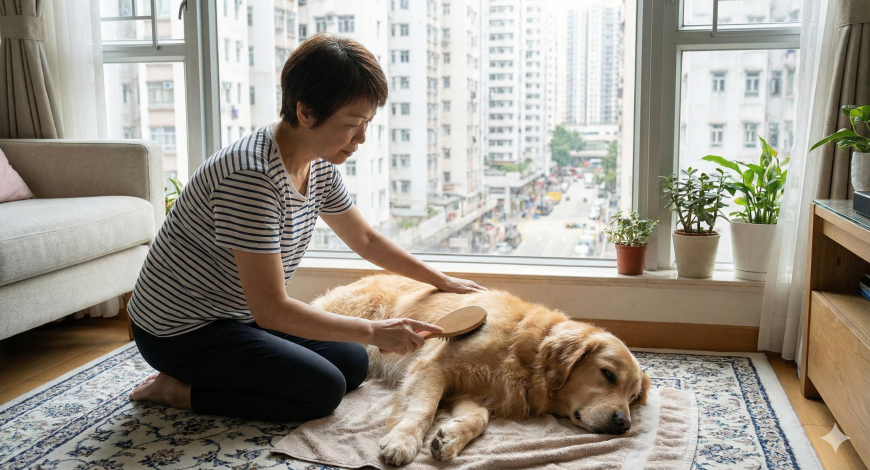 香港狗狗敏感完整指南示範狗狗皮膚護理。