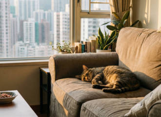 cat stress apartment living fresh food - blog header