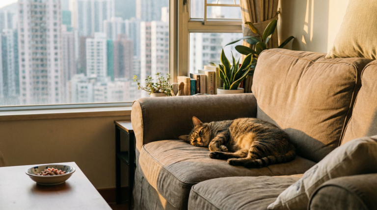 cat stress apartment living fresh food - blog header