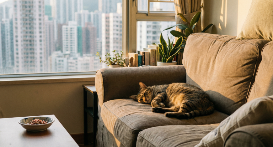 cat stress apartment living fresh food - blog header