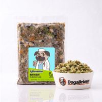 Diabetes Care (Chicken) Therapeutic Fresh Dog Food — retail pack with a serving bowl