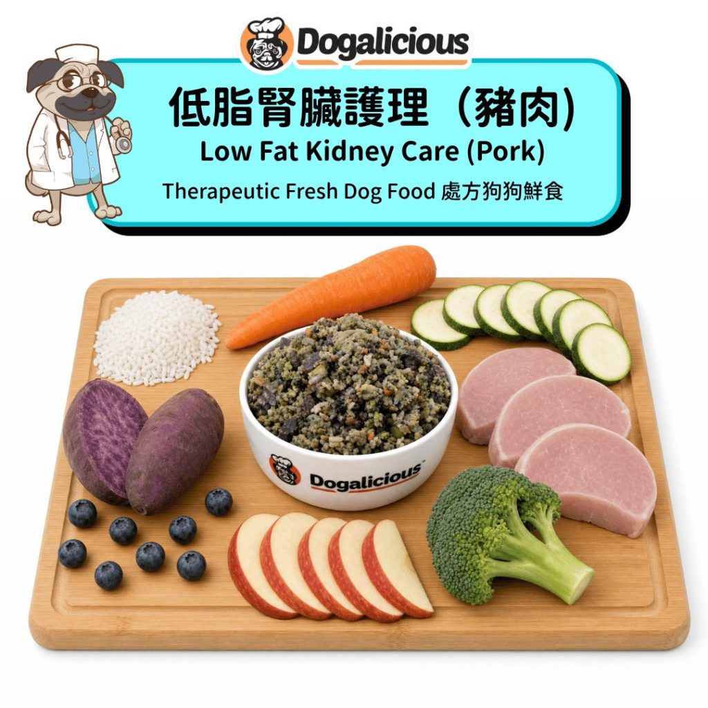 Low Fat Kidney Care (Pork) Therapeutic Fresh Dog Food - ingredients