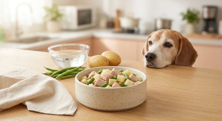 雞髀肉薯仔餐（腎病 1-2 期） - chicken thigh and potato (ckd stage 1-2) with an senior beagle