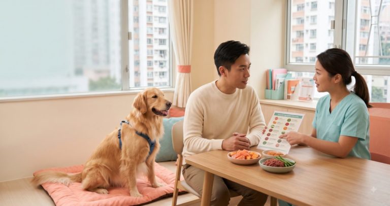 Planning dual prescription dog nutrition with a vet