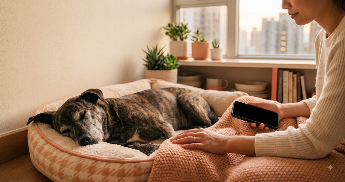 Dog heart failure monitoring at home while the dog sleeps